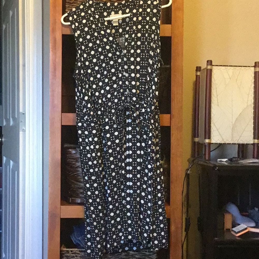 Ann Taylor Summer Dress.  Button up, knee length